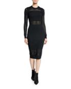 Tamara Mesh-inset Body-con Dress