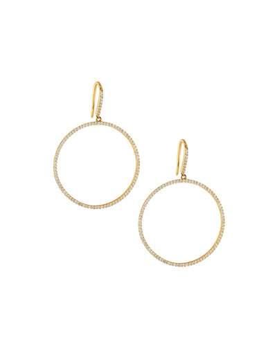 14k Pave Diamond Small Mirage Bangle Hoops