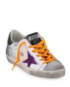Metallic Glittered Leather Low-top