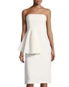 Strapless Cotton/linen Bustier Dress