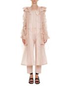 Below-the-knee Anorak Jacket With Drawstrings