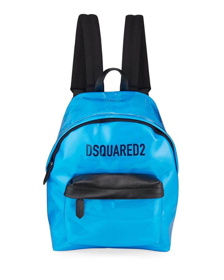 Men's Logo Pvc Zip-top Backpack