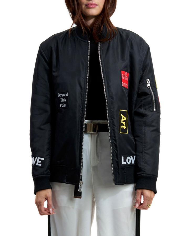 Sage Reversible Bomber Jacket W/ Artwork