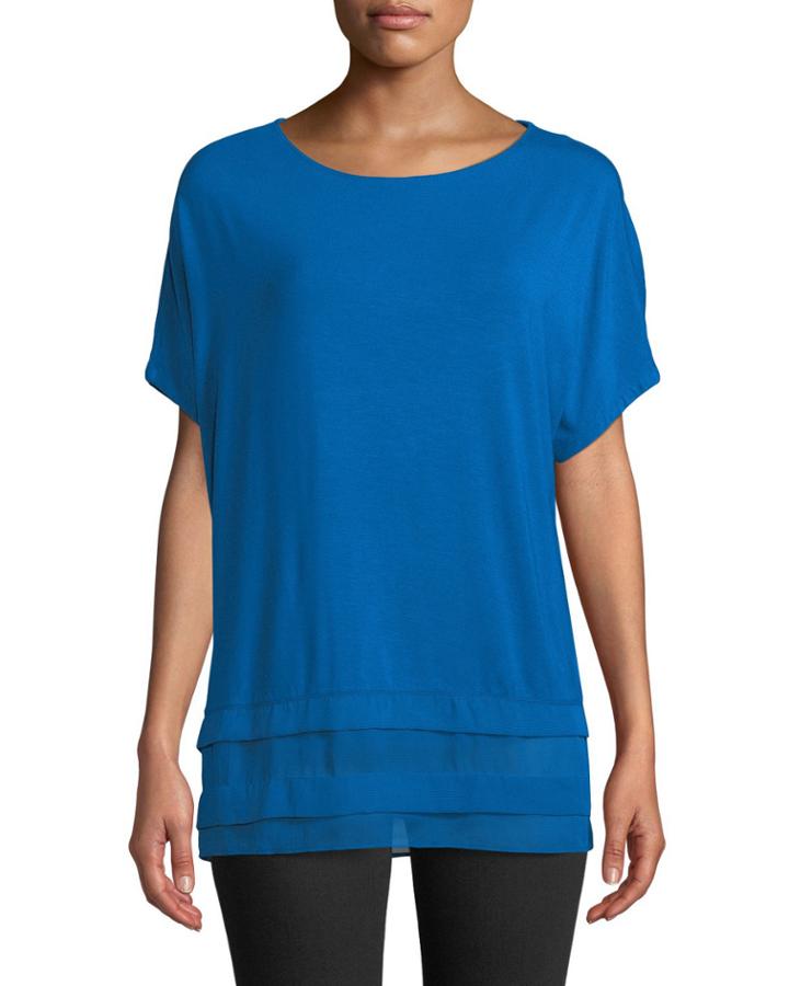 Tiered Chiffon-hem Dolman