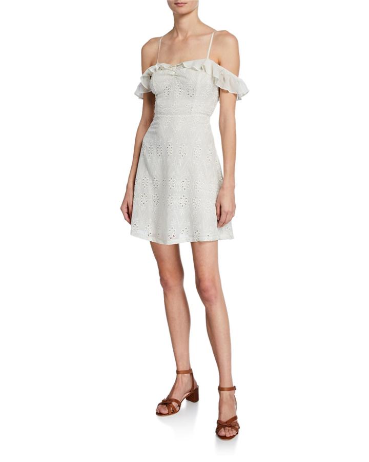 Kristin Sweetheart Cold-shoulder Eyelet