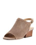 Corrie Perforated Suede Slingback