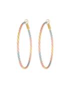 Tricolor Twisted Hoop Earrings