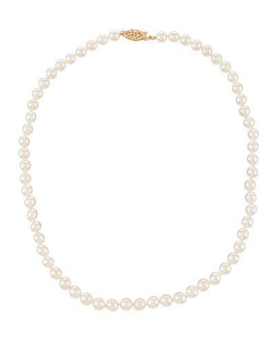 14k 7mm Cultured Pearl Necklace,