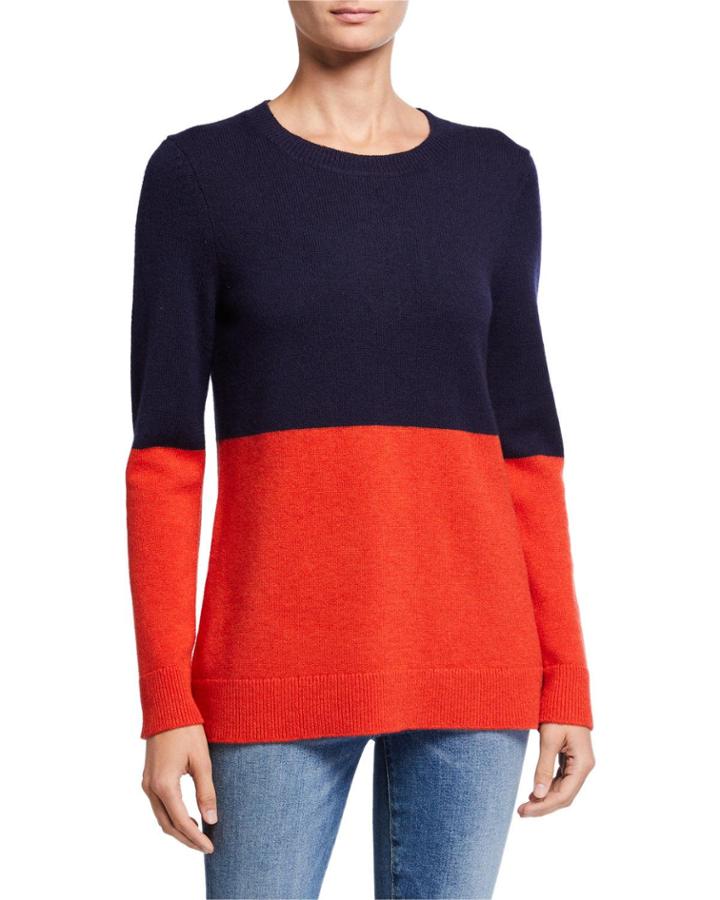 Colorblock Long-sleeve Wool