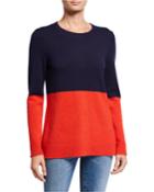 Colorblock Long-sleeve Wool