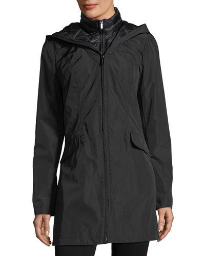 Layered Wind-resistant Jacket W/ Corset Back