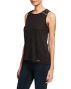 Lace-up Shoulder Tank Top