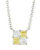 Asscher-cut Crystal Pendant Necklace
