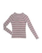 Adalynn Long-sleeve Stripe Ribbed Top,