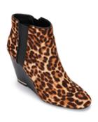 Merrick Cheetah-embossed Wedge Booties