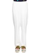 Soft Pleated Fluid Crepe Trousers