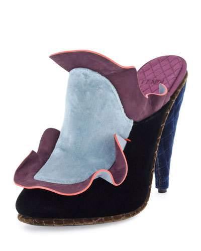 Velvet-nubuck Ruffled