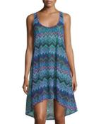 Chevron-print Skyline High-low Tank Dress,