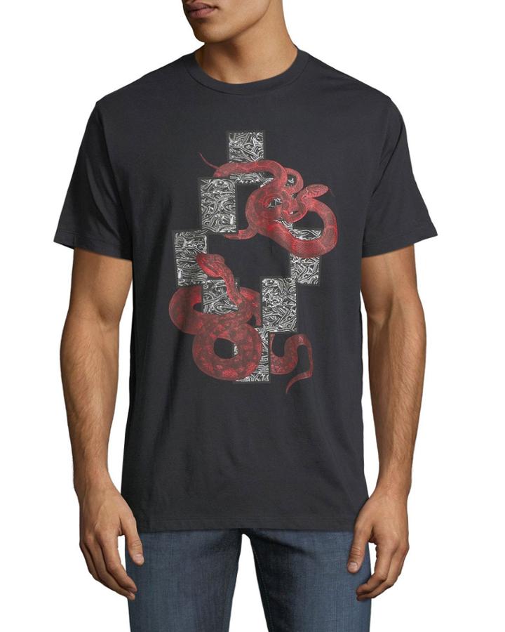 Emerk Snake-print Graphic T-shirt
