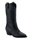 Tammy Studded Leather Western Boots