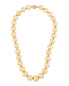 14k Golden Round South Sea Pearl Necklace,