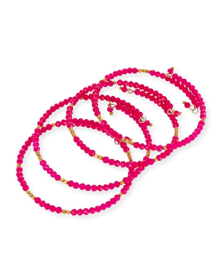 Beaded Crystal Bracelets, Set Of