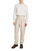 Men's Geny Pleated-front Cummerbund Pants