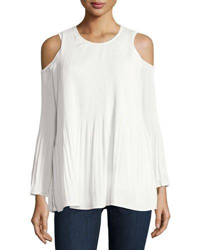 Cold-shoulder Pleated Tunic