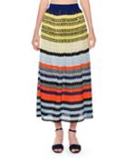 Multicolor Lace Knit Full-length A-line