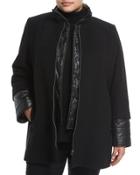 Mixed Media Car Coat,
