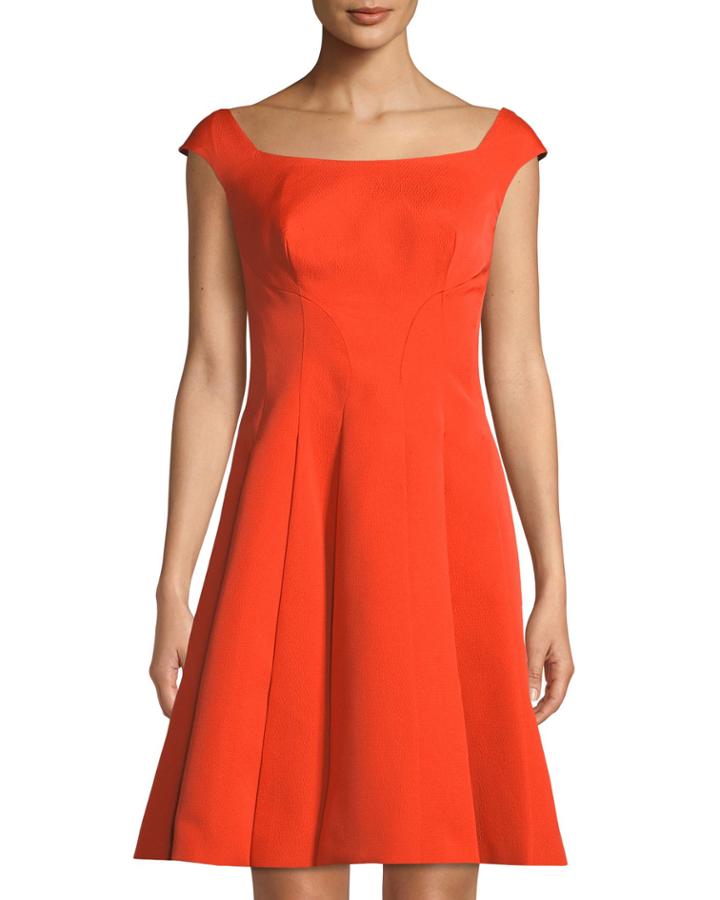 Gaufre Jacquard Fit-and-flare Dress