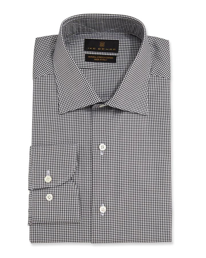 Men's Marcus Check Barrel-cuff Dress