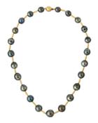 14k Tahitian Pearl Beaded Necklace