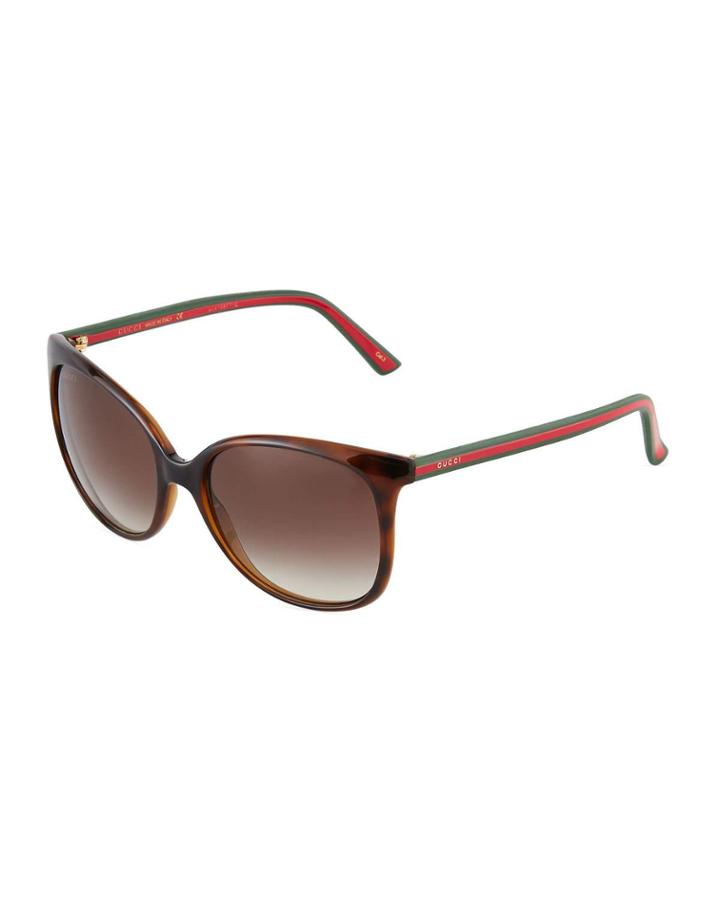 Oversized Round Cat-eye Acetate