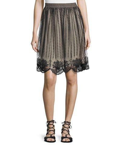 Embroidered Sheer-overlay