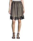 Embroidered Sheer-overlay
