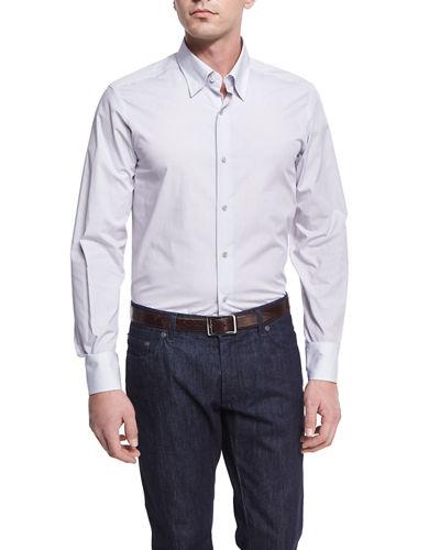 Micro-print Sport Shirt,