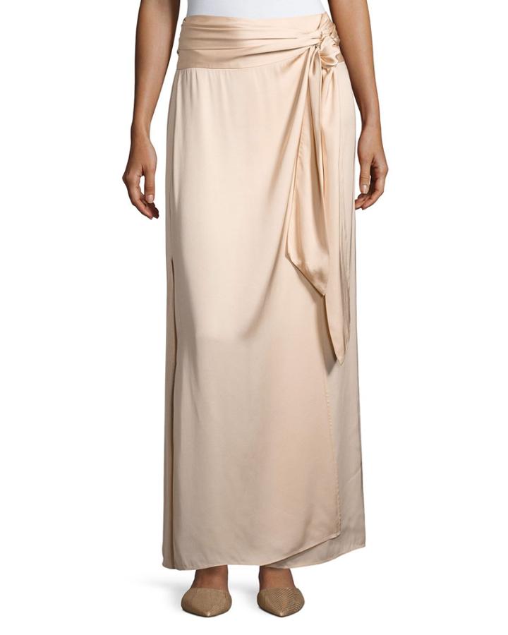 Almeria Wrap-tie Maxi Skirt W/