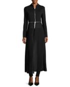 Zip-off Sheer-panel Jacket, Black