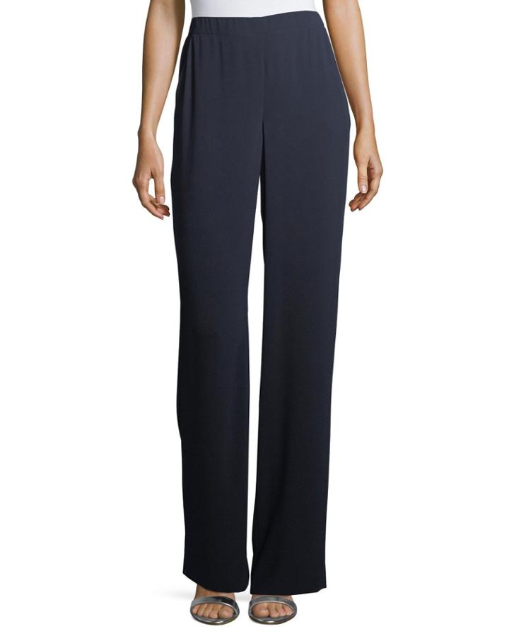 Lightweight Satin-back Crepe Pants