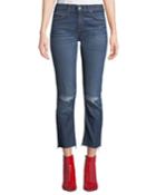 Dre Ankle Straight-leg Jeans W/ Raw-edge
