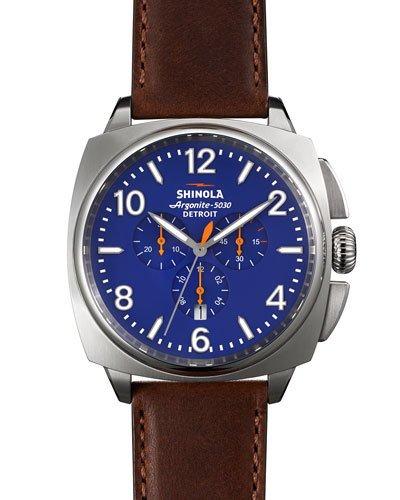 46mm Brakeman Chronograph Watch With Leather