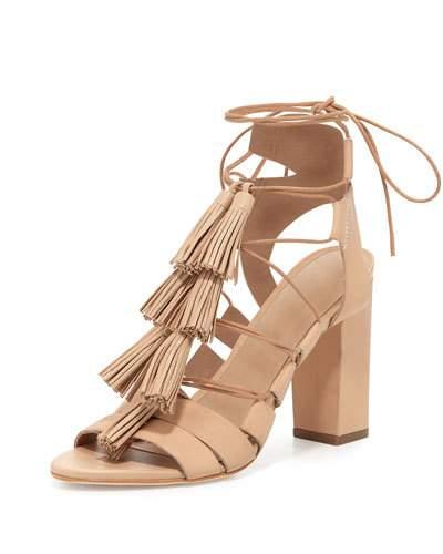 Luz Tassel Lace-up Leather