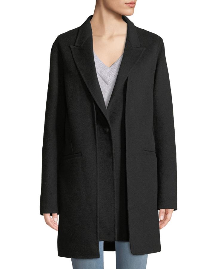Kaye Wool Single-button Coat With Vest