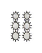 Moonstone, Tanzanite & Diamond Drop Earrings