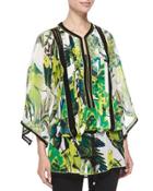 Kimono-sleeve St. Barths Printed Tunic