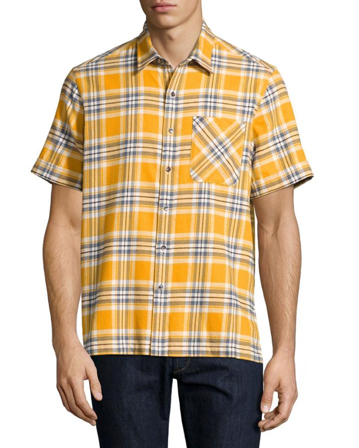 Plaid Short-sleeve Camp
