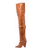 Niki Leather Zip Over-the-knee Boot