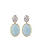 Siviglia Aquamarine 18k Diamond Drop Earrings