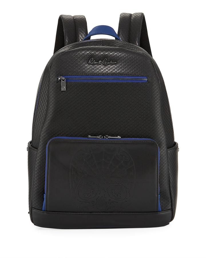 Keller Hill Perforated Skull Faux Backpack